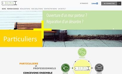 Aperçu du site vitrine BEMS